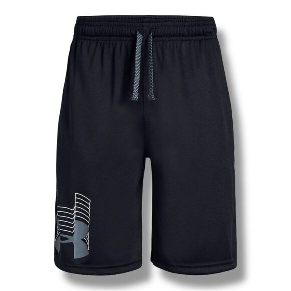 Under Armour Kids Black Shorts with Gray Accents Logo Sz  XL - Picture 1 of 12